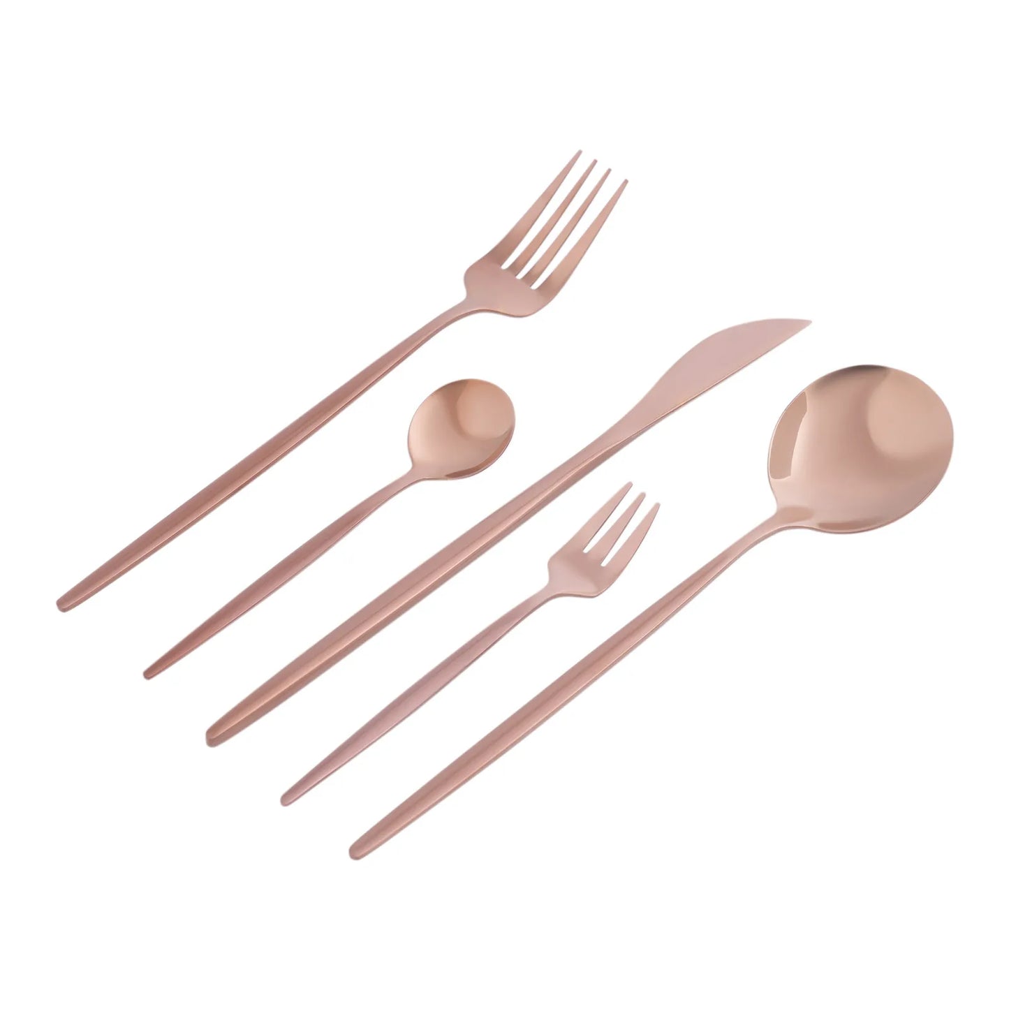 24Pcs/90Pcs Flatware Set Stainless Steel Silverware Utensil Kitchen Tableware Forks Knives Spoons Cutlery for Home Restaurant