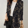 Women Autumn Blazer Retro Printed Coats Casual Long Sleeve Floral Outerwear ZANZEA Female Single Button Lapel Jackets Oversize