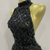 Luxury Sparkly Black Diamond Mesh See THhrough Jumpsuit Women Celebrate Birthday Sexy Dancer Nightclub Performance Stage Costume