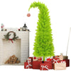 Artificial Christmas Tree PVC Material Crooked Neck Santa Hat Shape Christmas Tree 90cm/150cm Christmas Family Party Decorations