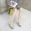 Aneikeh 2024 Summer Sexy Mesh Pumps Sandals Female Square Toe High Heel Lace Up Cross-Tied Stiletto Hollow Dress Party Shoes
