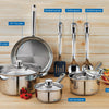 10-Piece Nonstick Stainless Steel Cookware Set for Durability and Style for Everyday Homemaking
