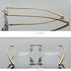 Men Blue Light Blocking Reading Glasses Women Dimond Cutting Rimless Eyeglasses Frame Anti Fatigue Hyperopia Presbyopic Eyewear