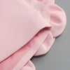 New sexy pink neck hanging backless dress, women's temperament short skirt decoration flower party dress set