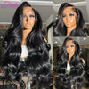 13x6 Lace Front Wigs Human Hair 180 Density Hd Body Wave Lace Frontat Human Hair Wigs For Women Glueless Pre Plucked Black Wig