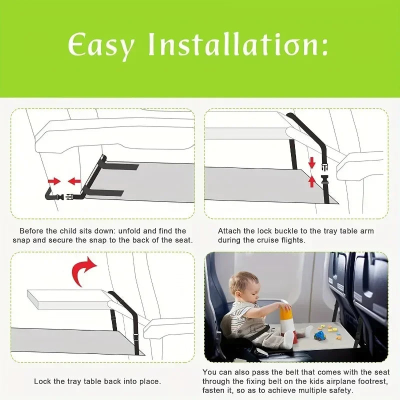 Children's Travel Airplane Bed, Portable Children's Pedals, Airplane Hammock , Baby Footstool, Toddler Airplane Seat Extender