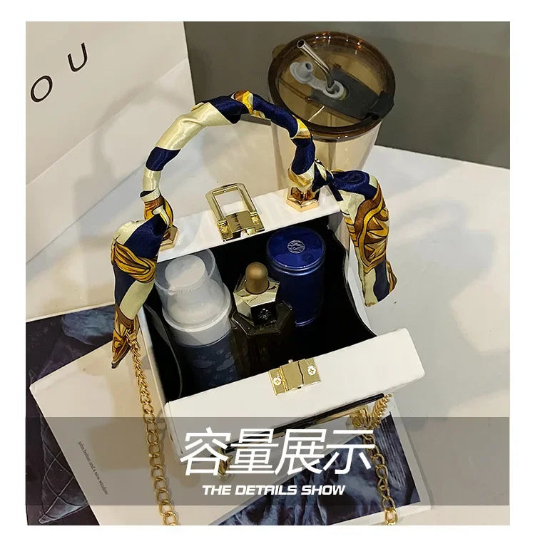 Evening Bags for Women 2024 New Fashionable Leather Shoulder Bag Woman Hard High Quality Hip Hop Party Luxury Designer Handbag