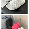 Ladies Magic Sticker Flat Slippers 2025 Summer New Designer Luxury Sandals for Women Elegant Home Flat Slippers Zapatos De Mujer