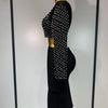 Women Sexy Long Sleeve Mesh Pearl Top Celebrity Midi Women Bandage Set 2025 Designer Evening Party Luxury Birthday Two Piece Set