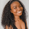 YAVIDA Curly Headband Wig Human Hair 10-24 Curly Hair Headband Wig Indian Virgin Machine Made  Human Hair Wigs With Headband