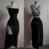 2025 explosive new dress summer high sensibility halter strap Spice Girl bag hip dress