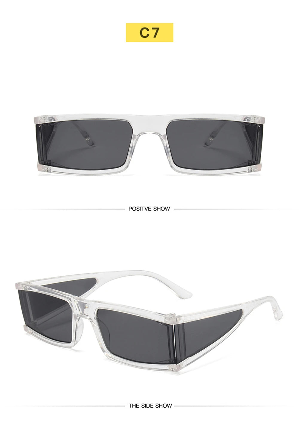 Retro Fashion Punk Square Sunglasses For Women Men Ins Popular Small Frame Silver Sun Glasses Trending Shades UV400 Ladies Eye