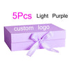5Pcs Gift Box With Lid Personalized Bridesmaid Groomsmen Proposal Box With Ribbon Present Packaging Box Wedding Boxes