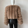 2023 Neuer kurzer Stil Echtfuchspelzmantel Winter Damen Natur Warme Mode Luxus