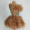 Ensemble haut et jupe sexy en dentelle, robe rose tendance, fête d'anniversaire, club dragqueen 303, performance  Y001