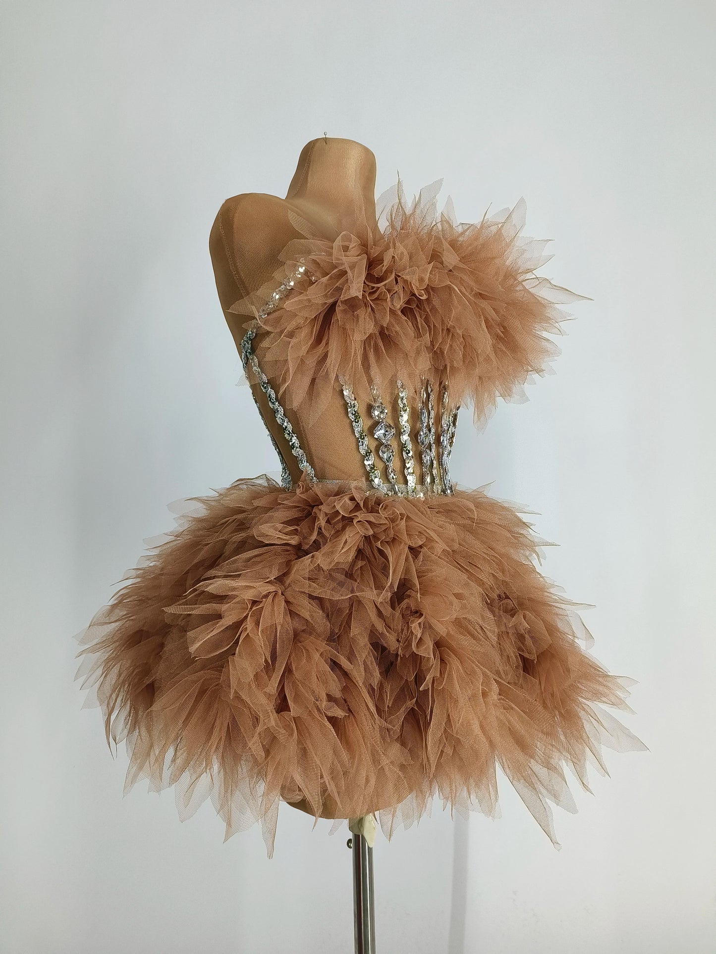 Ensemble haut et jupe sexy en dentelle, robe rose tendance, fête d'anniversaire, club dragqueen 303, performance  Y001