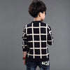 2023 Autumn Winter England Style New Kids boy Plaid Sweater Coat Children Clothing Baby jacquard Cotton Boys Pullover 4-10Y