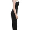 Wishyear Irregular Off Shoulder Sleeveless Strapless Jumpsuits Women Button Patchwork Wide Leg Pants Evening One Piece Outfits