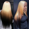 613 Blonde with Brown Ombre Wig Synthetic Lace Front Wig Long Straight Body Wave 13x4 Frontal Gradient Colored Wigs for Women