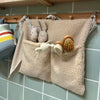 New Thick Plush Baby Crib Hanging Storage Bag Portable Double Pockets Newborn Cot Toy Organizer Bag Bed Headboard Storage Pouch