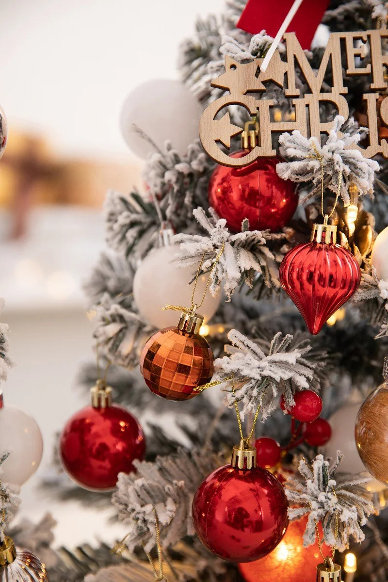 45/60cm DIY Christmas Tree With LED Light Mini Desktop Tree Christmas Decoration New Year Gift Home Christmas Ornaments