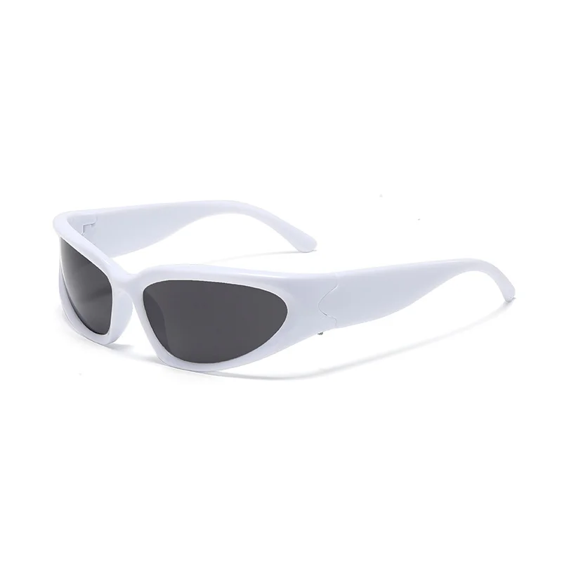 Designer y2k UV400 Mirrored Sunglasses Women White Sun Glasses Men Hispter Sport Driving Cycling Ladies Shades 2023 gafas de sol