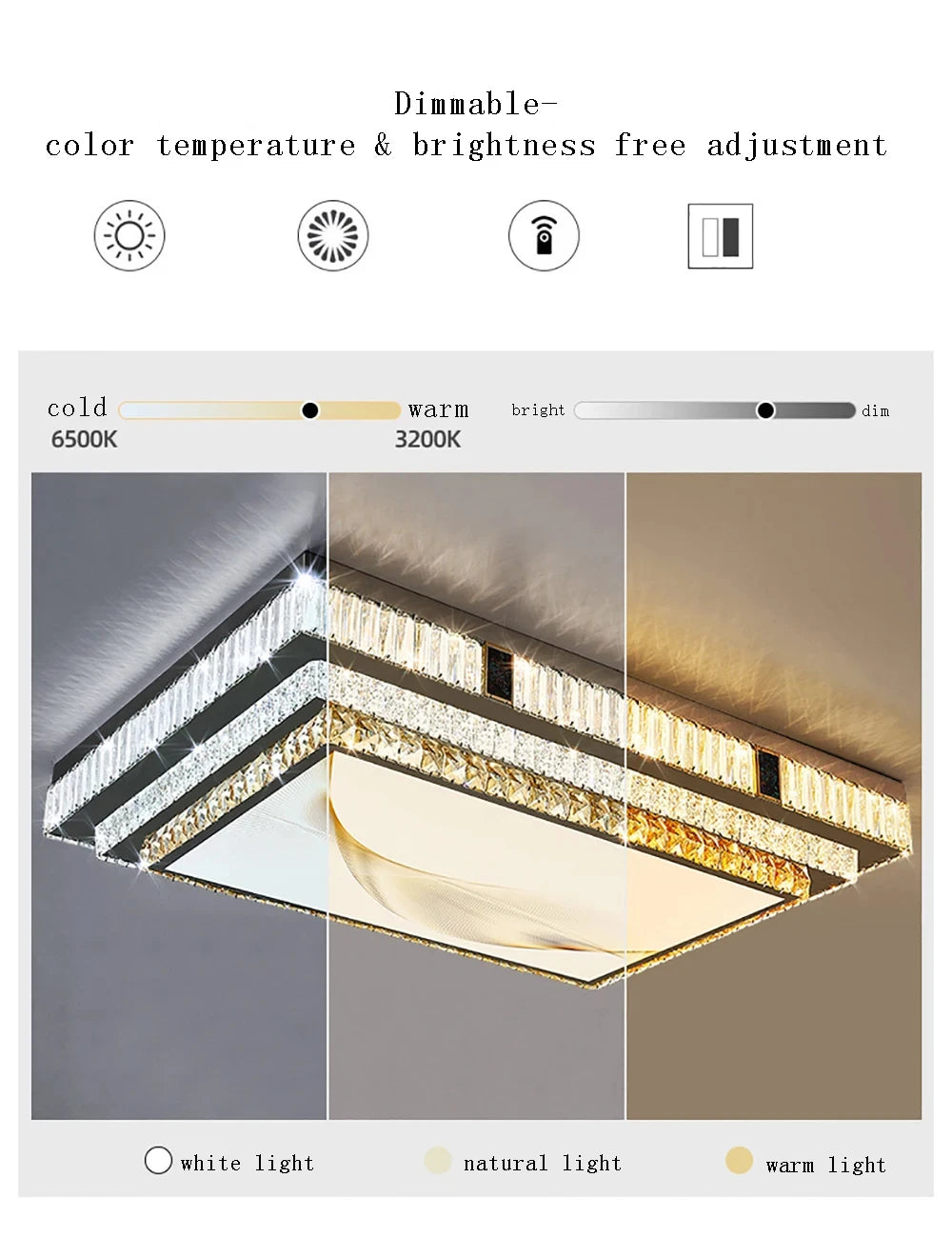 Luxury Ceiling Chandelier Gold Modern Led Lights Home Decor K9 Crystal Lustre for Living Room Bedroom Bathroom Home Appliance