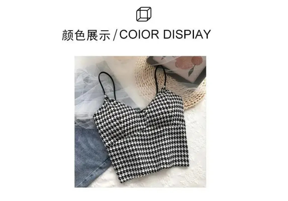 Crop Top Women Sexy Wireless Push Up Padded Tank Top Slim Was Thin Sports Summer Camisole 2023 New
