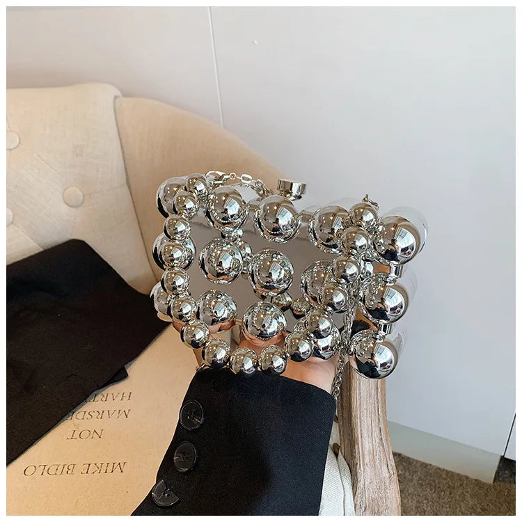 Mini Gold Chain Crossbody Bags for Women 2024 Y2K Korean Fashion Lady Evening Party Shoulder Bag Handbags and Purses