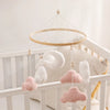 Baby Crib Mobile Rattle Toy 0-12Months Infant Soft Felt Teddy Velvet Pink Bear Bed Bell Hanging Toy Holder Bracket Crib Girl Toy