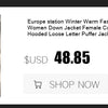 2023 European Station Winter New Down Jacket Women's Warm Fashion Short Color Patchwork Graffiti thick White Duck Down Coa