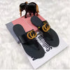 2025 High quality jacquard embroidery thick sole wedge sandals set feet women's fashion casual flip-flops
