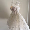 Cathy White Mini Tulle Prom Dresses Spaghetti Strap فساتين السهرة Customized Sleeveless Princess Flowers Vestidos De Noche 2024