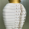 2025 New Arrival High Quality Women Sexy Bandage Tops Fashion Pencil Skirts Set Nightclub Party Celebrate Women's Set