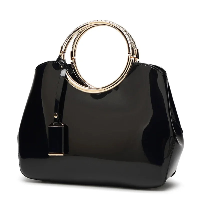 New European and American Fashion Foreign Trade Women'sShoulder Wedding Bag with Bright Surface Shoulder Handheld Bride Bag