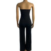 Women Summer Strapless Jumpsuit Sexy One Piece Outfits Cut Out Waist Party Jumpsuit Clothing Lady Full Length Backless Jumpsuits