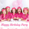 10/12/15/18 Sets Spa Party Favors Robe for Girls Kids Birthday Kimono Robe Satin Robe for Slumber Party DIY Birthday Squad Robes