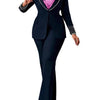 Znaiml Elegant Formal Office Lady Two 2 Pieces Women Clothing Pearls Blazer Coat and Straight Pants Work Business Matching Sets