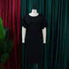 Dress Women Mid Length Dresses Green Slim Ruffles Bodycon Round Neck Short Sleeve Sexy Elegant Party High Waist Vestidos