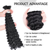 Synthetic Braiding Hair for Boho Braids 20Inch 90G Deep Wave Bulk High Quality Synthetic Protein Hair Extensions For Women