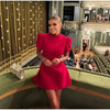 Elegant Womens Luxury Hollow Out Red Bow Casual Mini Dress Bow Evening Party Formal Short Dresses New Black White Gowns Street