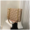 Ladies Fashion Large Capacity Chain Bag Retro Square Tote Bag Diamond Texture Shoulder Crossbody Daily Hundred Underarm Handbag