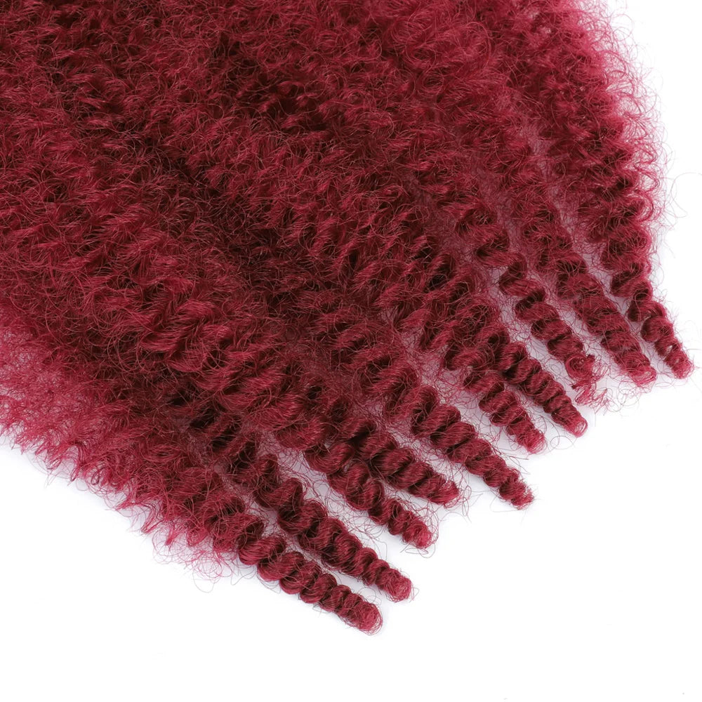 24 inch Kinky Afro Springy Braiding Crochet Hair 18” Marley Kinky Crochet Braids Hair Soft Afro Kinky Twist Crochet Braid Hair
