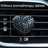 Heart-shaped Car Air Outlet Clip Creative Rhinestone Car Air Conditioning Air Outlet Perfume Decoration Clip Car Accessories