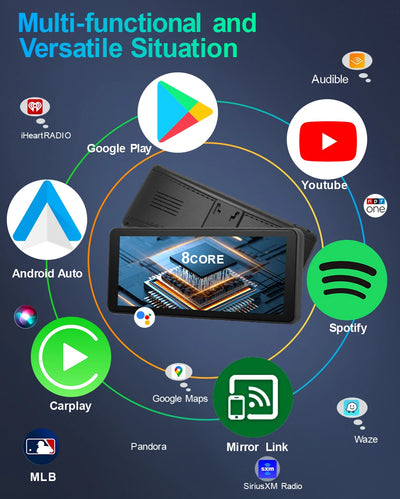 CAIXI 10.26" 4/8 Core Android 14 Wireless Carplay & Android Auto Car Radio   Multimedia Player Autoraido GPS Navigation Rearview