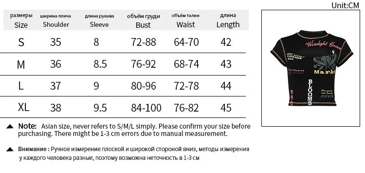Hollow Out Crop Top Women O-Neck Aesthetic Clothes Letter Printed Y2k Accessories Short Sleeve Roupas Femininas Estilosas Summer