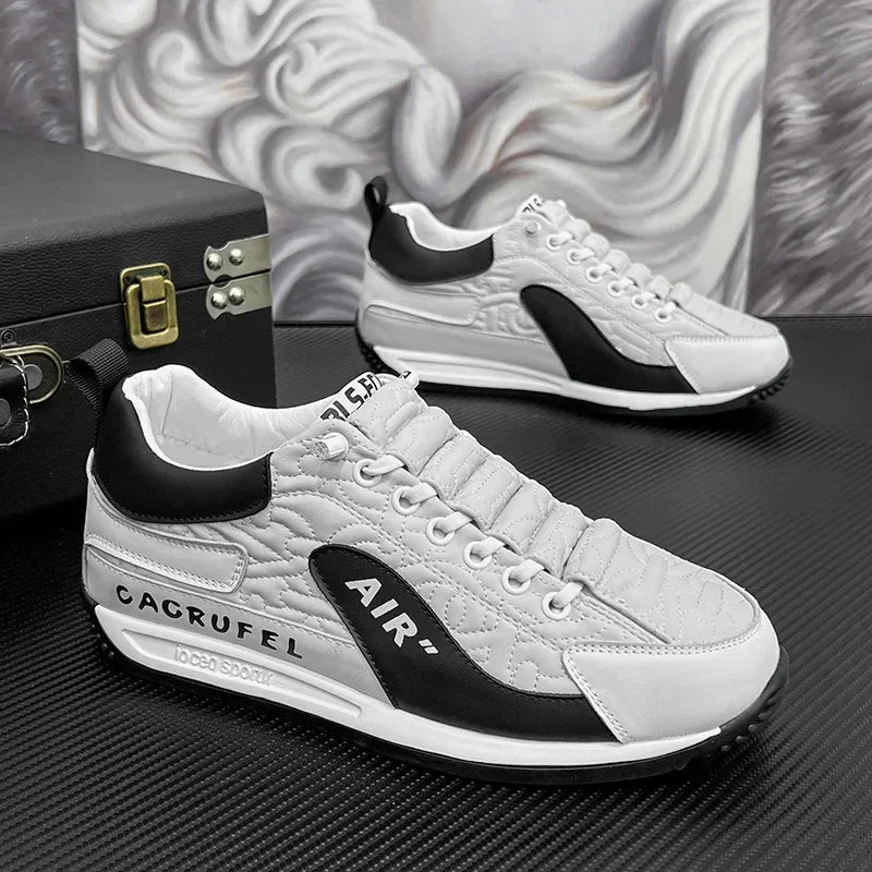 Men's Casual Thick Soled Sneakers Breathable Shoes New Autumn Men Slip on Antiskid Walking Flats Shoes Fashion Vulcanized Shoes