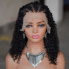 Braided Wigs 100% Human Hair 13X4 Lace Front Wig Braided Wigs With Baby Hair Wigs For Women Kinky Curly Hair Wigs Curly Bob Wig