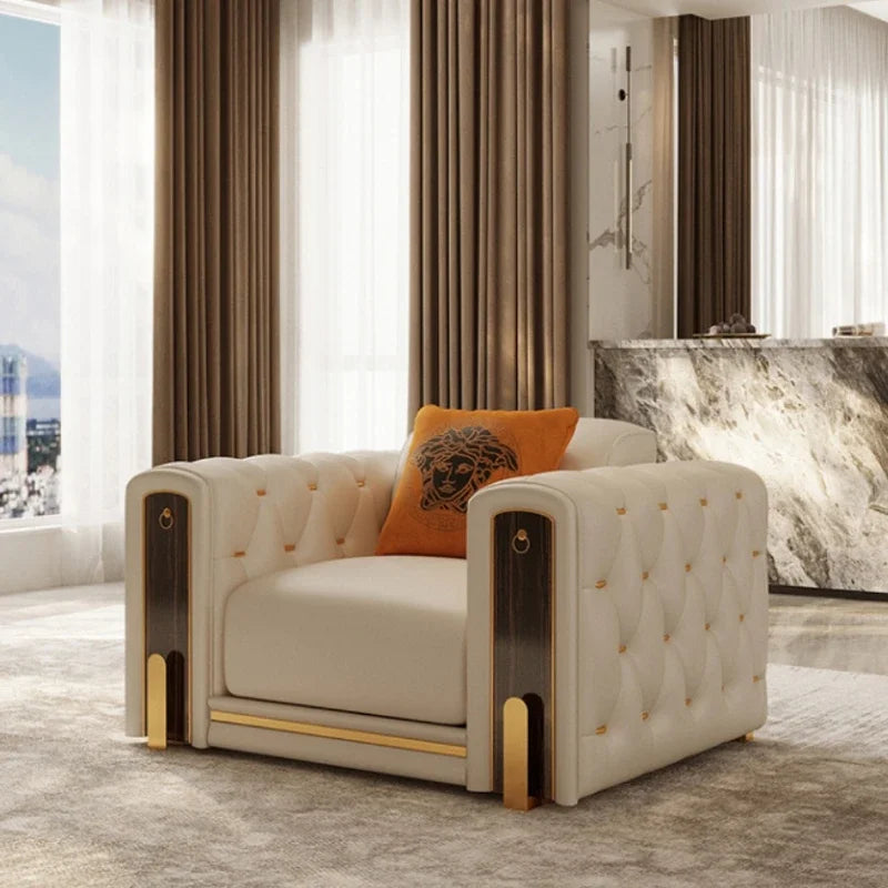 Elegant Luxury Modern Sofa Designs Royal Set Designer Leather Sofa Lounge Loveseat Divano Soggiorno Living Room Furniture