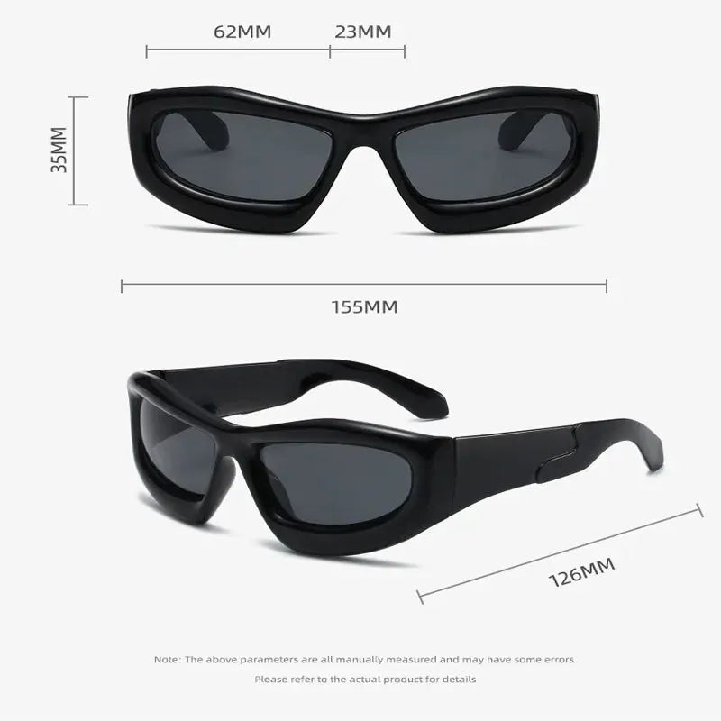 Cool Exaggerated Glasses Future Science And Technology Sense Skiing Big Frame Sunglasses Dazzling Men And Womean